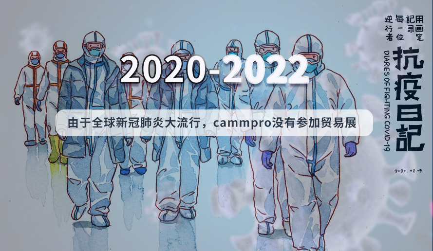 在2019至2022年间，由于全球新冠疫情，CammPro一直暂停参加展会。在此期间，我们通过多种在线渠道与客户保持了密切的沟通。